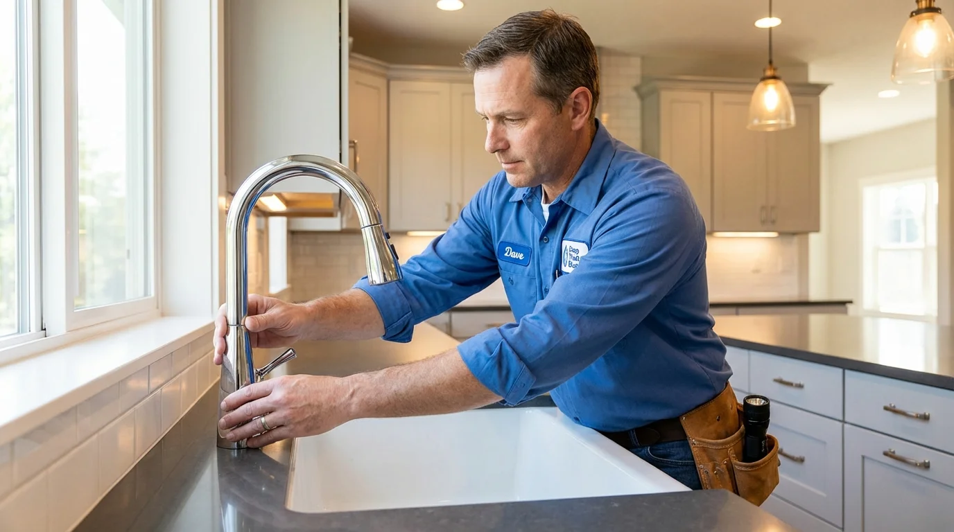 Kitchen faucet installation by Johns Plumbing LLC in Kosciusko